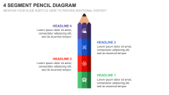 4 Segment Pencil Diagram PPT Slide 1