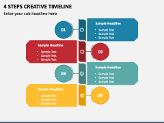 4 Steps Creative Timeline PPT Slide 1