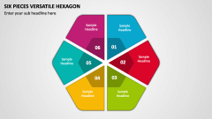 Six Pieces Versatile Hexagon PPT Slide 1