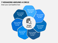 7 Hexagons around a Circle PPT Slide 2