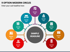 9 Option Modern Circles PPT Slide 2
