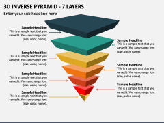 3D Inverse Pyramid - 7 Layers PPT Slide 2