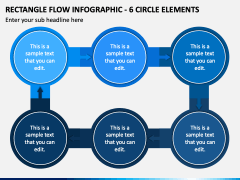 Rectangle Flow Infographic - 6 Circle Elements PPT Slide 2