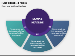Half Circle - 3 Pieces PPT Slide 1