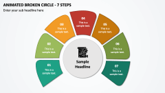 Animated Broken Circle - 7 Steps PPT Slide 1