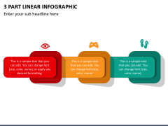 3 Part Linear infographic Slide 1