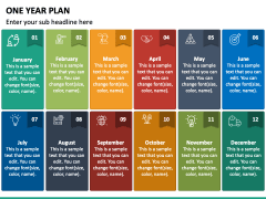 One Year Plan PowerPoint Template - PPT Slides | SketchBubble