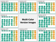 Calendar 2021 PPT Multicolor Combined
