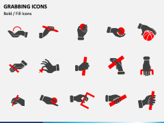 Grabbing Icons PPT Slide 1