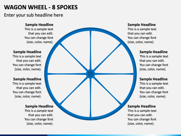 Wagon Wheel - 8 Spokes PPT Slide 1