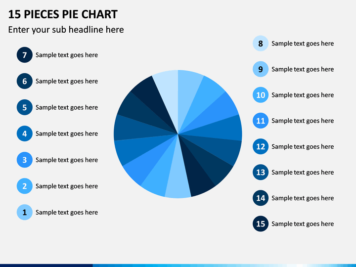 15 Pieces Pie Chart PPT Slide 1