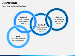 Linear Venn Diagram PPT Slide 2