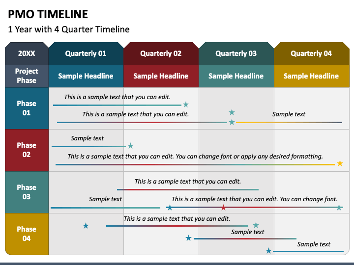 PMO Timeline PPT Slide 1