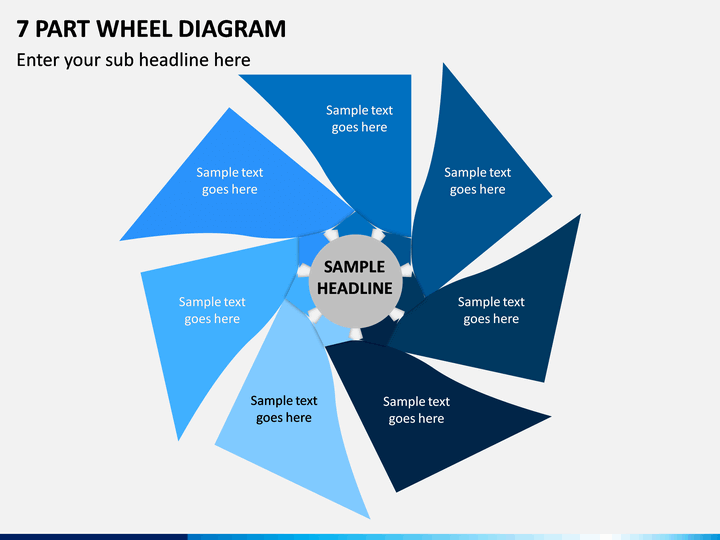 7 Part Wheel Diagram PPT Slide 1