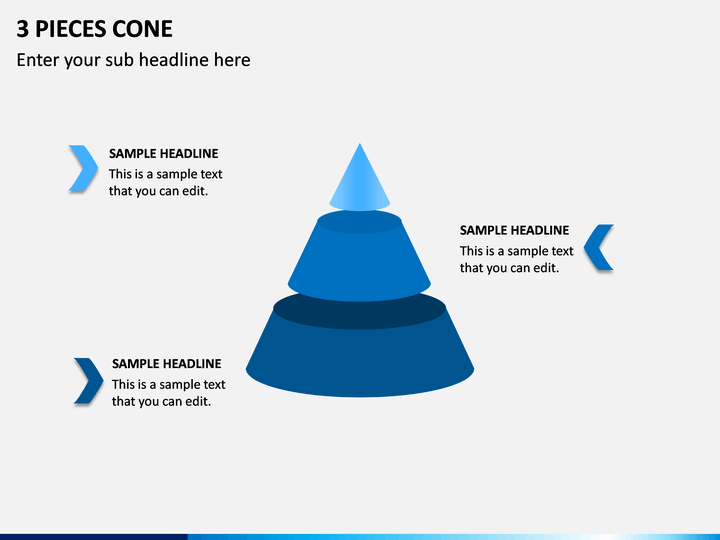 3 Pieces Cone PPT Slide 1