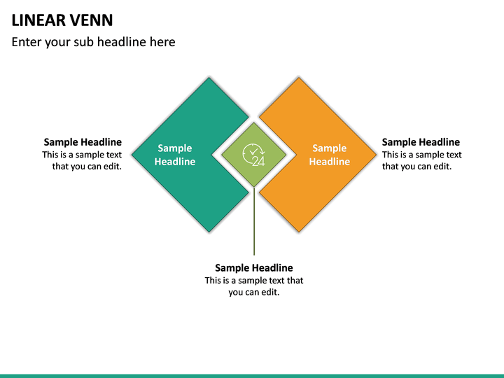 Linear Venn Diagram PowerPoint Template SketchBubble
