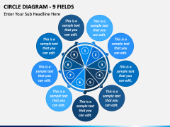 Circle Diagram - 9 Fields PPT Slide 1