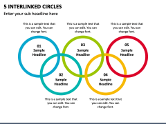 5 Interlinked Circles PPT Slide 2
