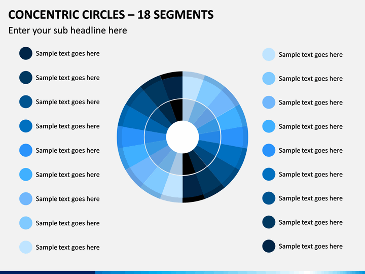 Concentric Circles – 18 Segments PPT Slide 1
