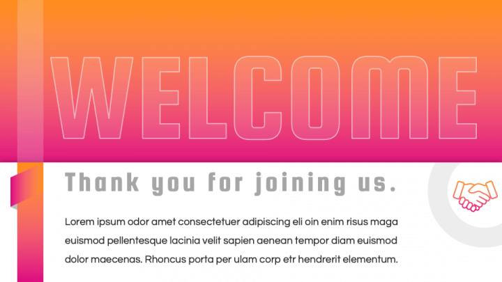Cool Welcome PPT Slide 1