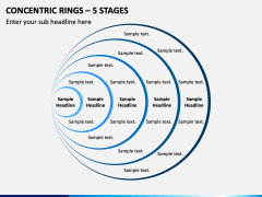 Concentric Rings - 5 Stages PPT Slide 1