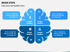 Brain Steps PowerPoint Template - PPT Slides