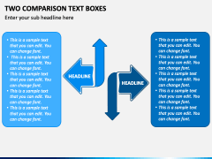 Two Comparison Text Boxes PPT Slide 2