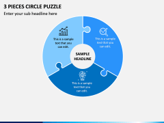 3 Pieces Circle Puzzle PPT Slide 1