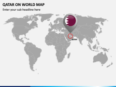 Qatar on World Map PPT Slide 2