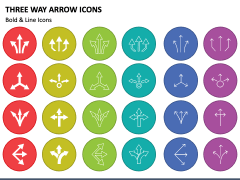 Three Way Arrow Icons PPT Slide 1