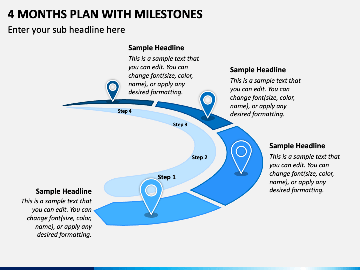 4 Months Plan with Milestones PPT Slide 1