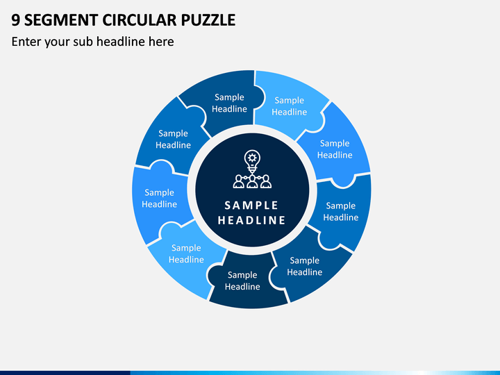 9 Segment Circular Puzzle PPT Slide 1