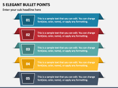 5 Elegant Bullet Points PPT Slide 1
