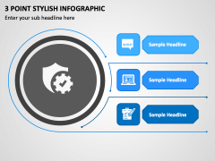3 Point Stylish Infographic PPT Slide 1