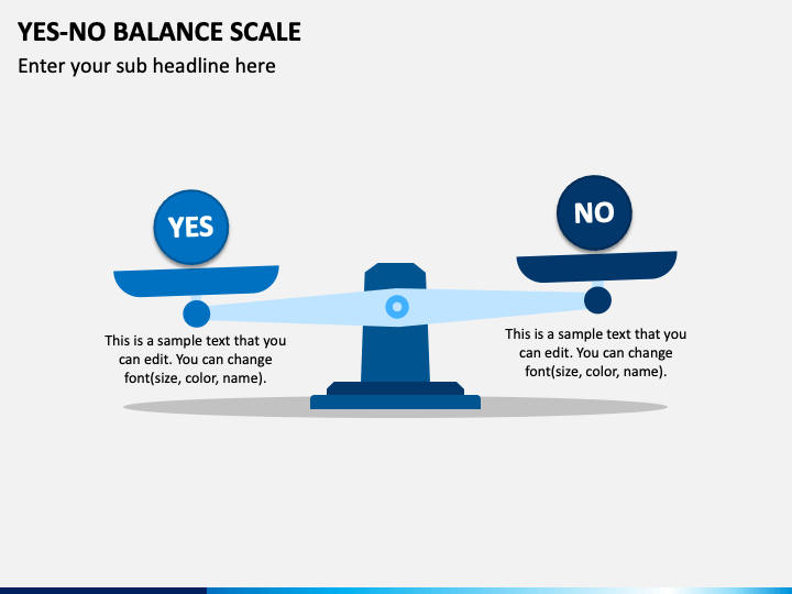 Yes No Balance Scale Free PPT Slide 1