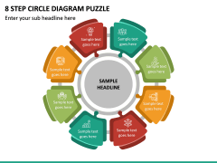 8 Step Circle Diagram Puzzle PPT Slide 2