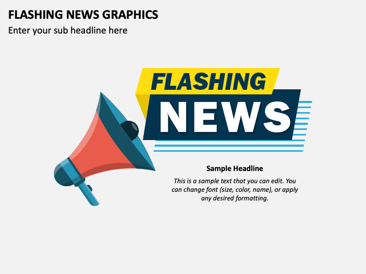Flashing News Graphics PPT Slide 1