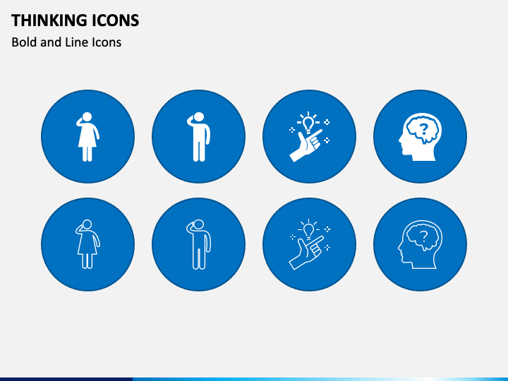 Thinking Icons PPT Slide 1