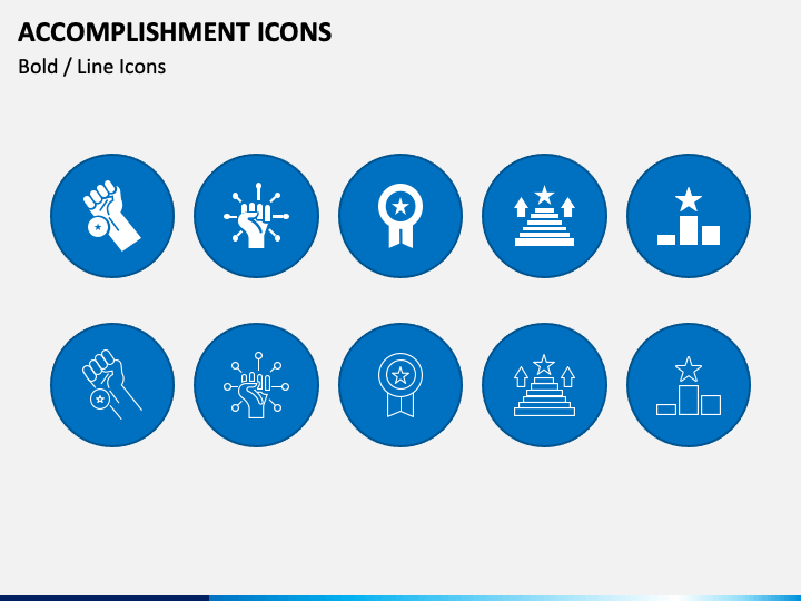 Accomplishment Icons PPT Slide 1