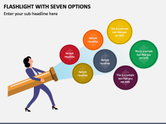 Flashlight with Seven Options PPT Slide 2
