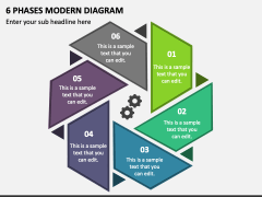 6 Phases Modern Diagram PPT Slide 1