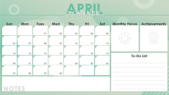 April Planner PPT Slide 1