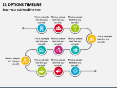 11 Options Timeline PPT Slide 1