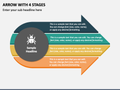 Arrow with 4 Stages PPT Slide 2