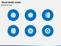 Truck Wheel Icons PPT Slide 2