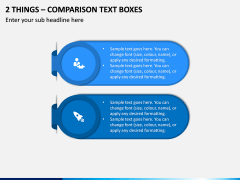 2 Things - Comparison Text Boxes PPT Slide 1