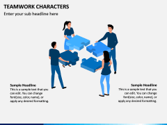 Teamwork Characters PPT Slide 1
