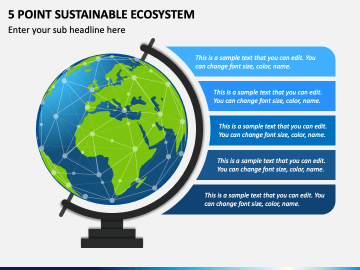 5 Point Sustainable Ecosystem PPT Slide 1