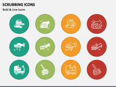 Scrubbing Icons PPT Slide 1
