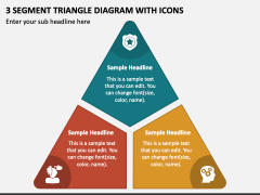 3 Segment Triangle Diagram with Icons PPT Slide 1